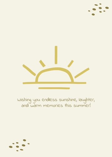 Free First Day of Summer Wishes Template to Edit Online
