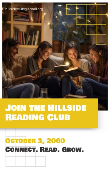 Free Professional Reading Club Poster to Edit Online