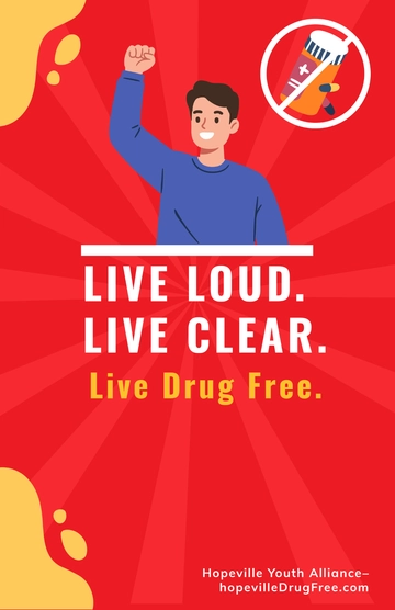 Free Drug Free Poster Quotes Template to Edit Online