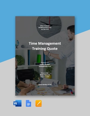 Request for Training Quotation Template