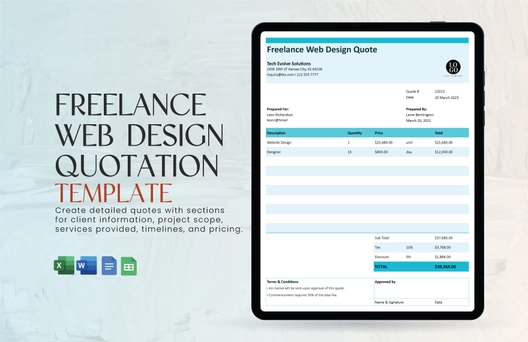Freelance Web Design Quotation Template