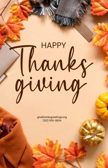 Free Modern Thanksgiving Day Meal Poster Template to Edit Online