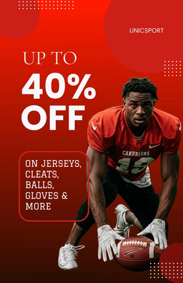 Free Creative Football Sale Poster Template to Edit Online