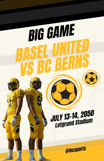 Free Football Promotional Poster Template to Edit Online