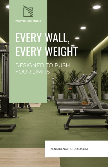 Free Modern Gym Interior Poster Template to Edit Online