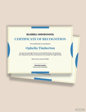 Certificate of High School Completion Template