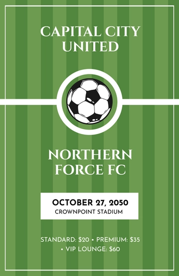 Free Football Big Match Poster Template to Edit Online