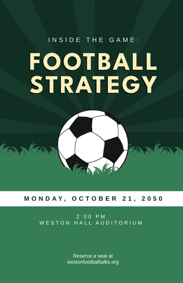 Free College Football Poster Template to Edit Online