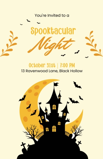 Free Aesthetic Halloween Invitation Poster Template to Edit Online