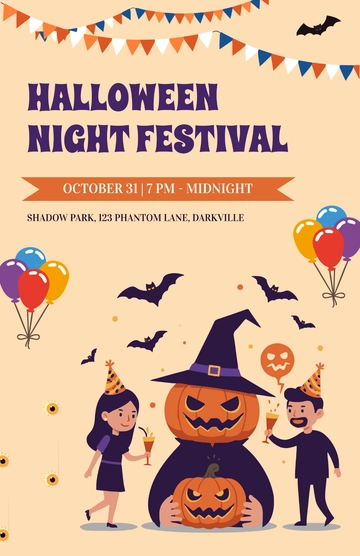 Free Creative Halloween Festival Poster Template to Edit Online