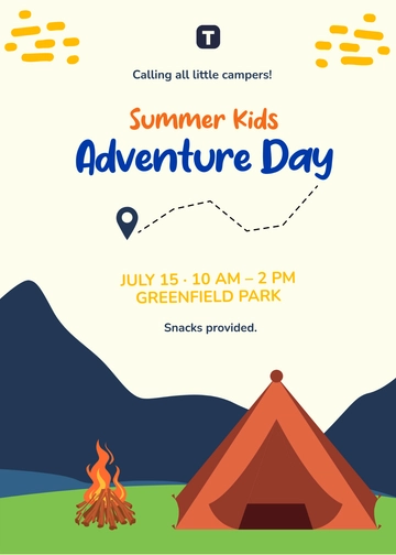 Free Kids Summer Invitation Template to Edit Online