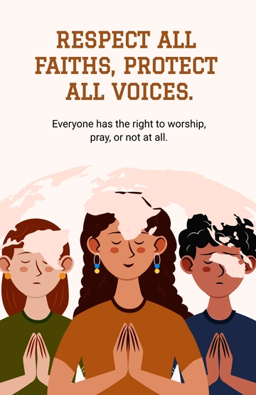 Free Religious Human Rights Poster Template to Edit Online