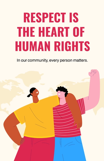 Free Human Rights Respect Poster Template to Edit Online