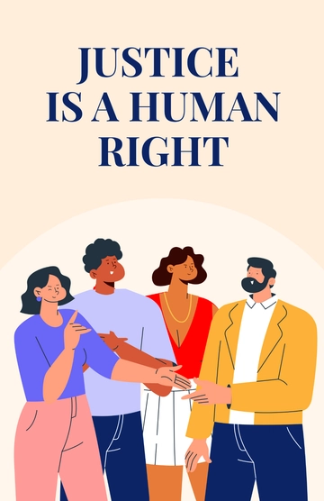 Free Colorful Human Rights Justice Poster Template to Edit Online