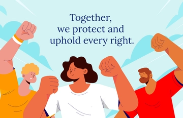 Free Landscape Human Rights Poster Template to Edit Online