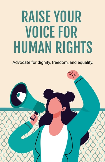 Free Human Rights Advocacy Poster Template to Edit Online