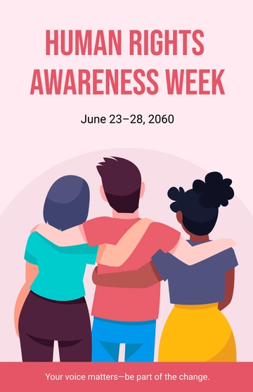 Free Human Rights Awareness Poster Template to Edit Online