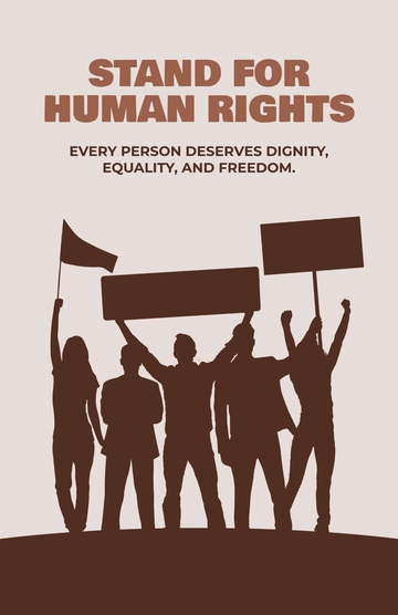 Free Human Rights Drawing Poster Template to Edit Online