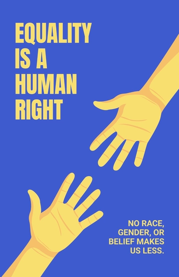 Free Human Rights Equality Poster Template to Edit Online
