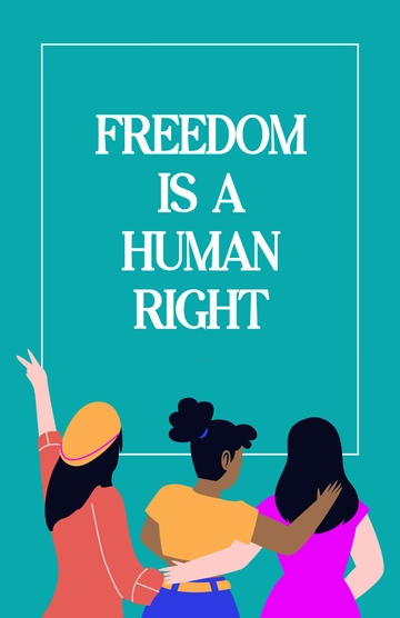 Free Human Rights Freedom Poster Template to Edit Online