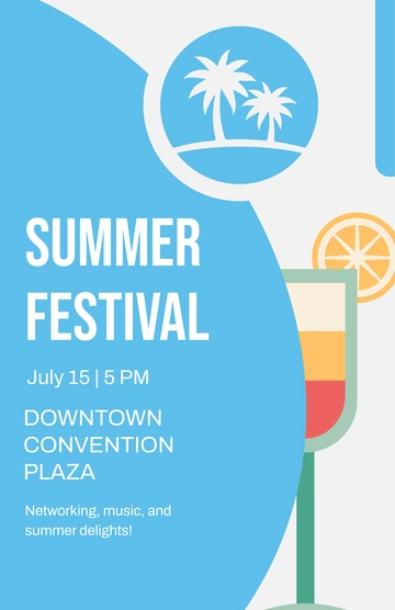 Free Professional Summer Festival Poster Template to Edit Online