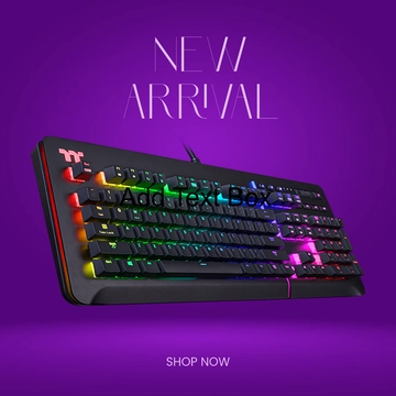 Free Professional Computer Keyboard Shopee Photo Template to Edit Online