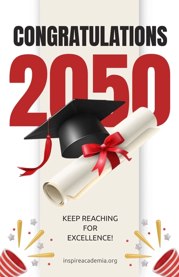 Free School Congratulations Poster to Edit Online