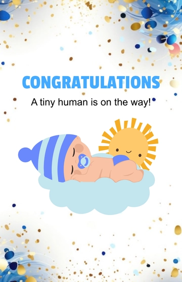 Free Baby Shower Congratulations Poster Template to Edit Online