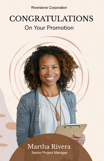 Free Aesthetic Congratulations Promotion Poster Template to Edit Online