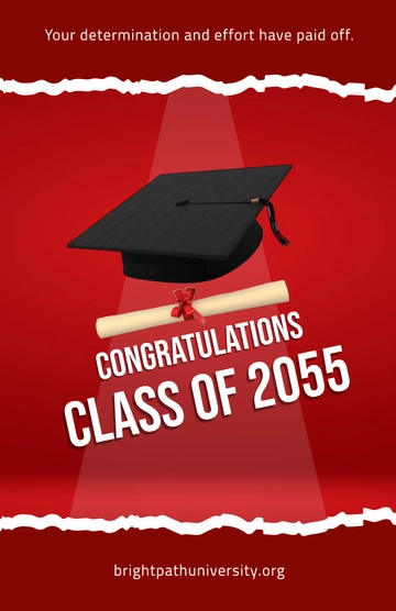 Free Congratulations Poster for Students to Edit Online