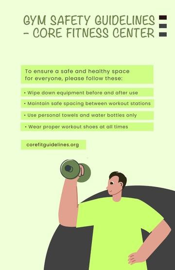 Free Gym Safety Guidelines Poster Template to Edit Online
