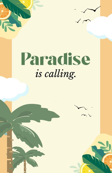Free Tropical Summer Poster Template to Edit Online