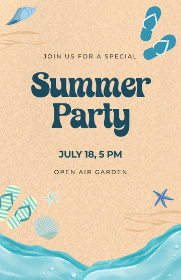 Free Blank Summer Event Poster Template to Edit Online