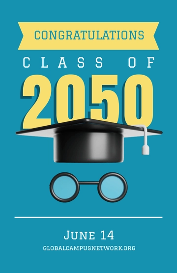 Free Simple Congratulations Party Poster to Edit Online