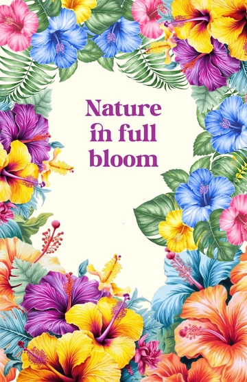 Free Colorful Summer Nature Poster Template to Edit Online