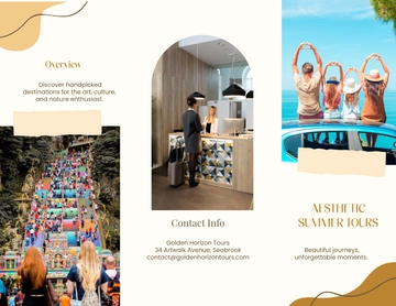 Free Aesthetic Summer Tour Brochure Template to Edit Online
