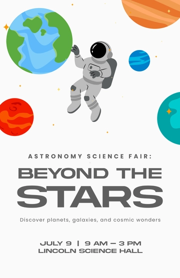 Free Modern Astronomy Science Fair Poster Template to Edit Online