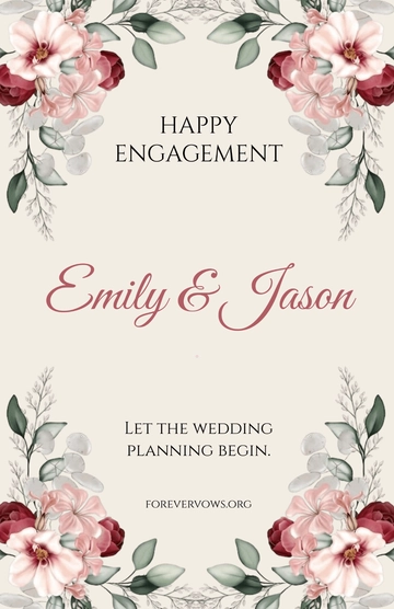 Free Congratulations Engagement Poster to Edit Online
