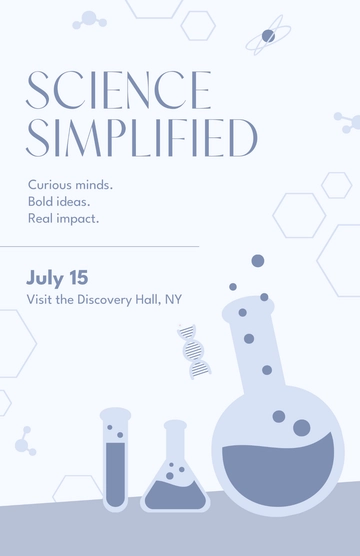 Free Minimalist Science Poster Template to Edit Online