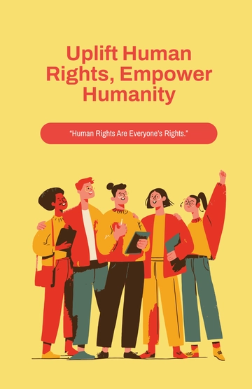Free Human Rights Poster with Slogan Template to Edit Online