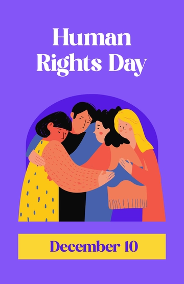 Free Human Rights Day Background Poster Template to Edit Online