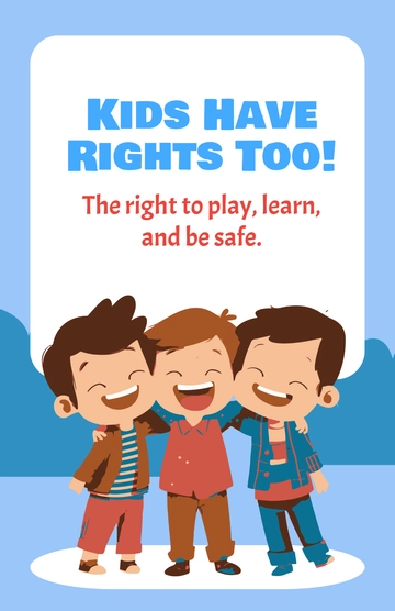 Free Kids Human Rights Poster Template to Edit Online