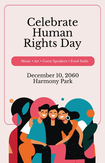 Free Human Rights Celebration Poster Template to Edit Online