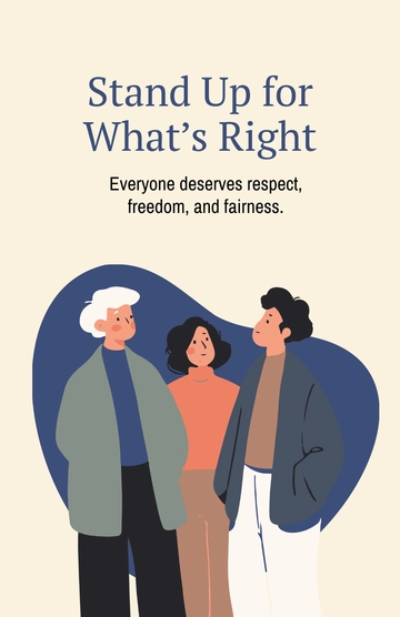 Free Human Rights Cartoon Poster Design Template to Edit Online