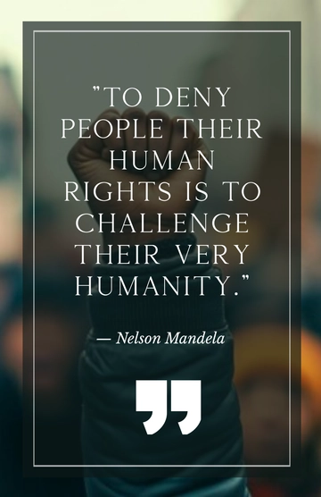 Free Human Rights Poster Quotes Template to Edit Online