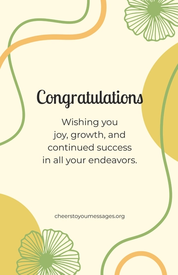 Free Congratulations Message Poster to Edit Online