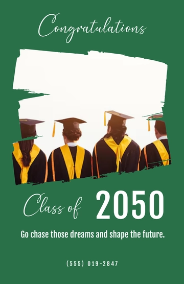 Free Congratulations Poster for Graduation to Edit Online