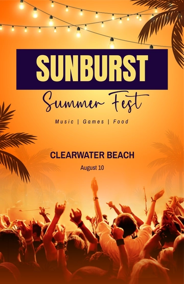 Free Summer Festival Poster Template to Edit Online