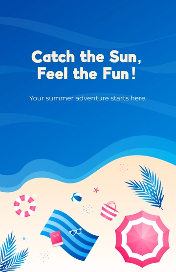 Free Modern Summer Trip Poster Template to Edit Online
