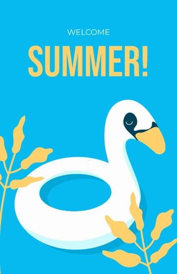 Free Welcome Summer Poster Template to Edit Online